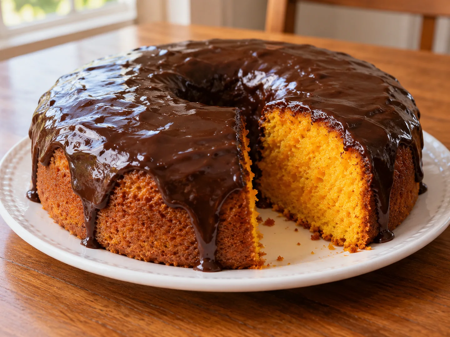 Bolo de Cenoura com Chocolate