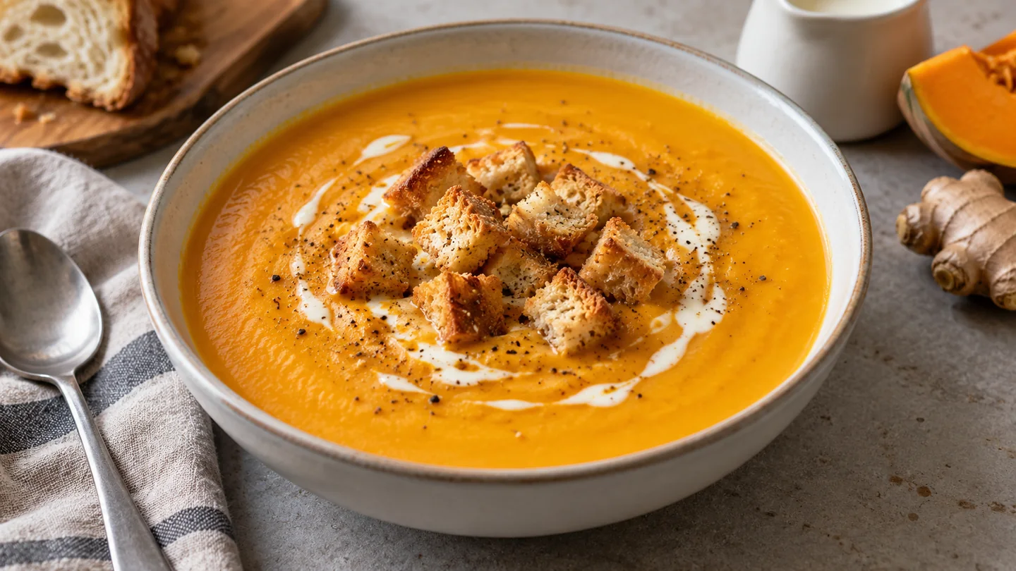 Sopa Cremosa de Abóbora
