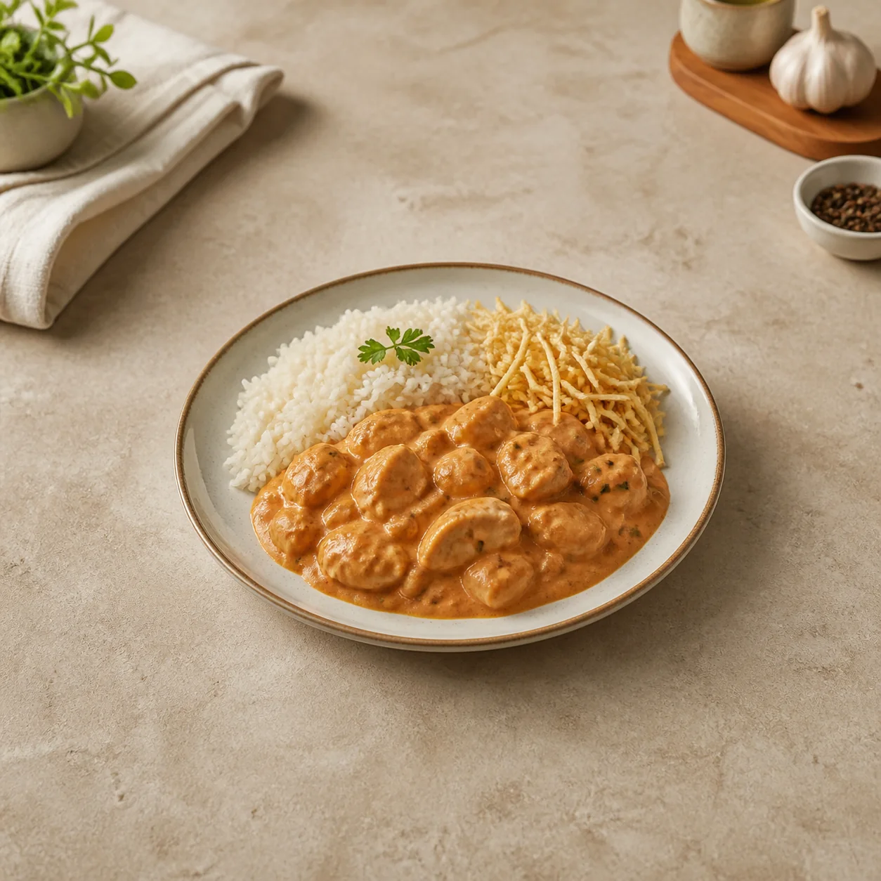 Strogonoff de Frango Cremoso